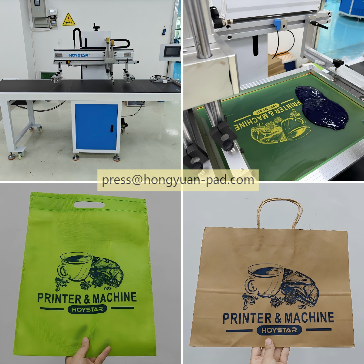 flat screen printing machine for paper non woven plastic bag