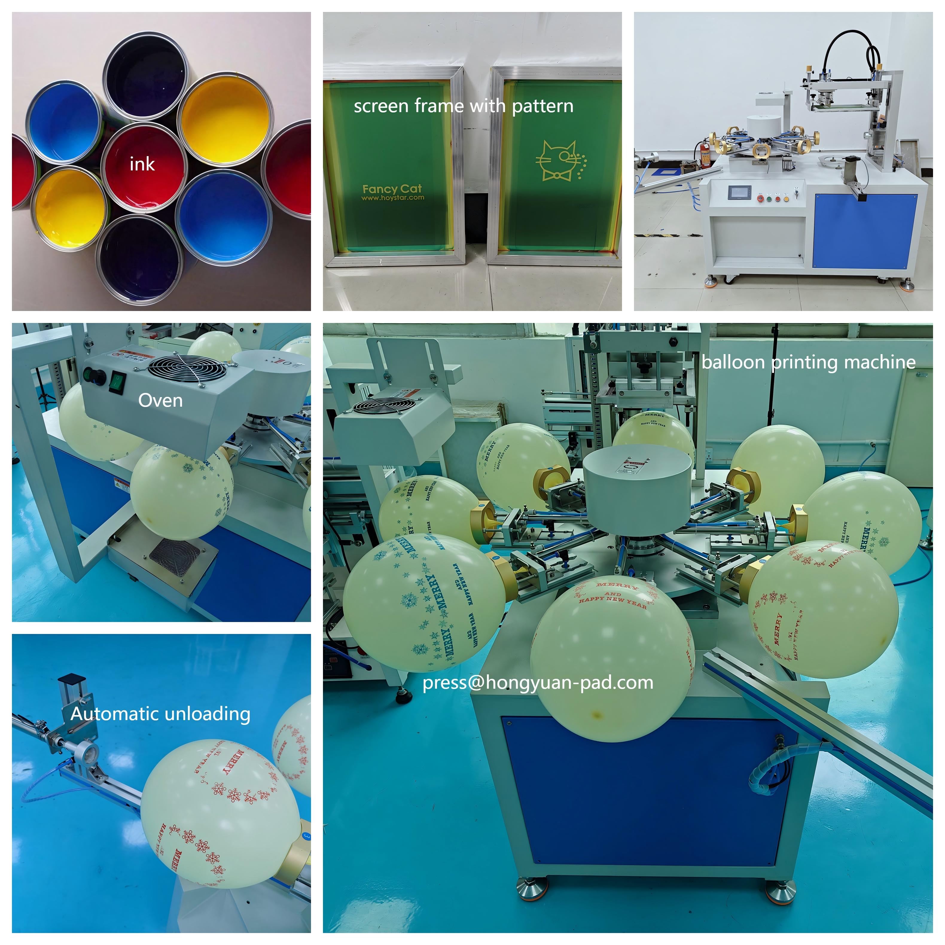 Automatic 1 color balloon printing machine
